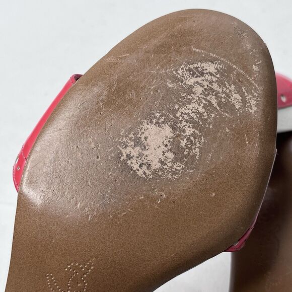 Marni Red White Leather Ankle Strap Open Toe Block Heels Womens Size 36/5.5 - Picture 11 of 11